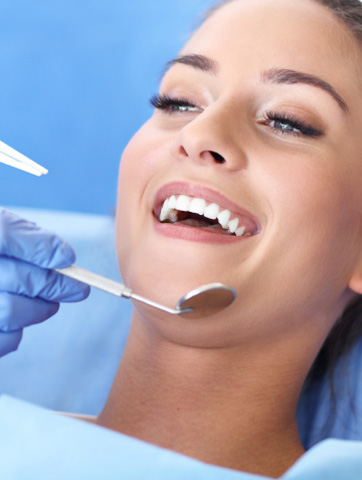 A smiling dental patient